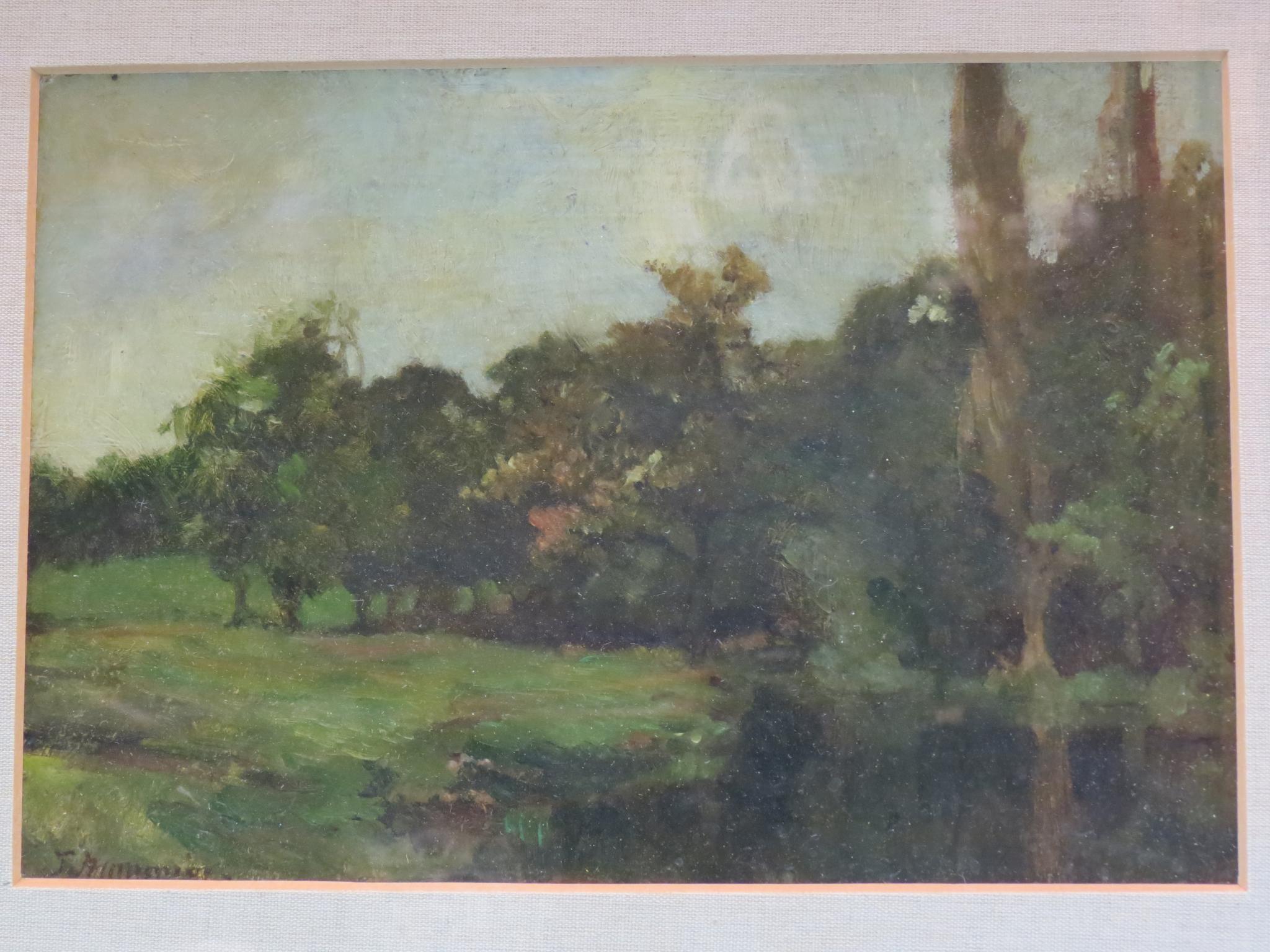 Appraisal: J Aumonier - two oil paintings including woodland signed x