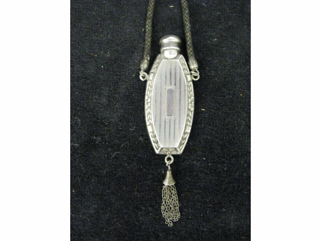 Appraisal: Sterling Silver Perfume Pendant deco style