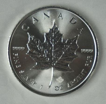 Appraisal: oz Silver Canadian Dollar Maple Leaf in excellent grade quality