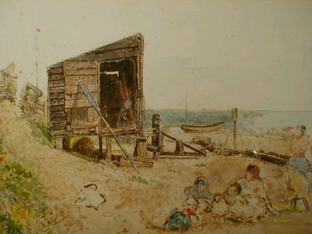 Appraisal: Style of Myles Birket Foster Southwold watercolour bears initials B