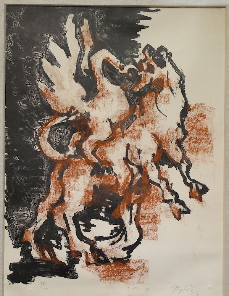 Appraisal: Jacques Lipchitz - Aquatint Gouache Jacques Lipchitz French - Aquatint