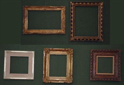 Appraisal: Set of Five Small Giltwood and Carved Wood Frames x