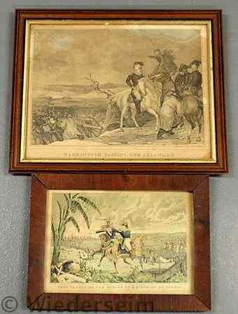 Appraisal: Two prints- Washington Passing the Delaware by T Sinclair x