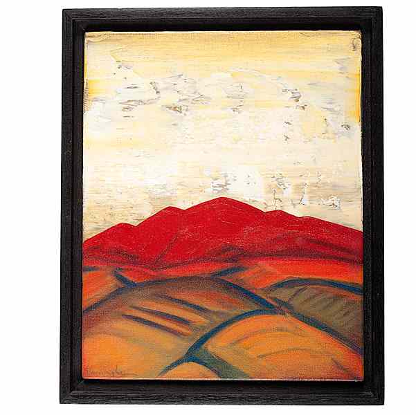 Appraisal: Dan Namingha Hopi Acrylic on Canvas Sangre de Cristo signed