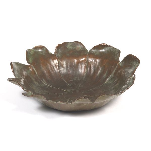 Appraisal: MCCLELLAND BARCLAY AMERICAN - x Bronze lotus blossom dish signed