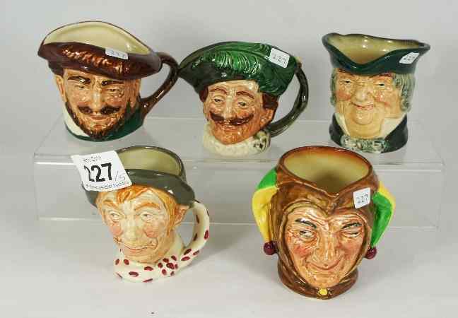 Appraisal: Royal Doulton Small Character Jugs Drake D Jester D Parson