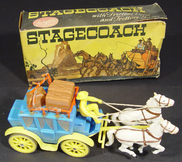 Appraisal: Boxed Fairylite friction driven stagecoach cm in length