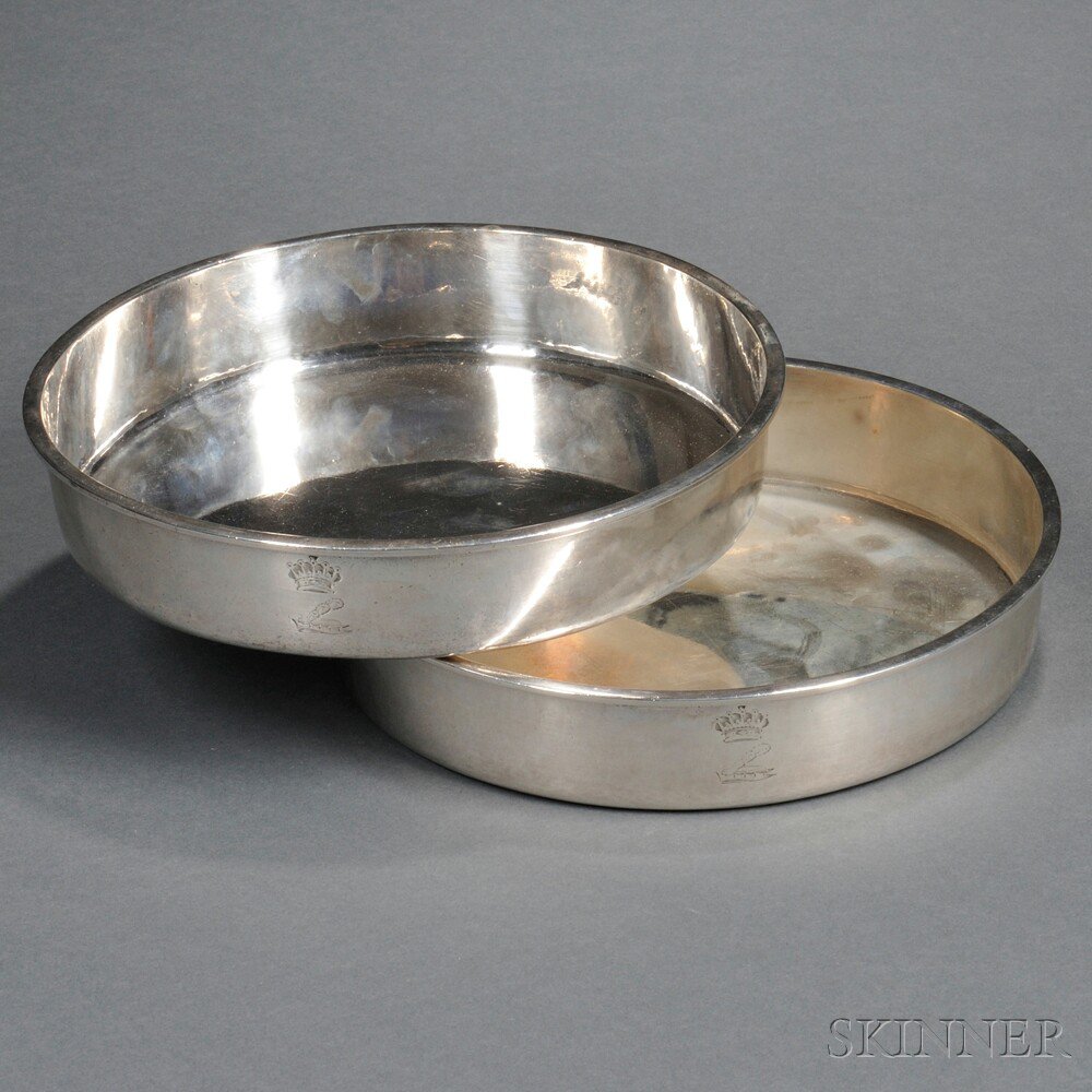 Appraisal: Two George III Sterling Silver Basins London - William Burwash