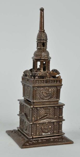 Appraisal: Tower Bank Cast Iron Still Bank Manufactured by Enterprise Mfg