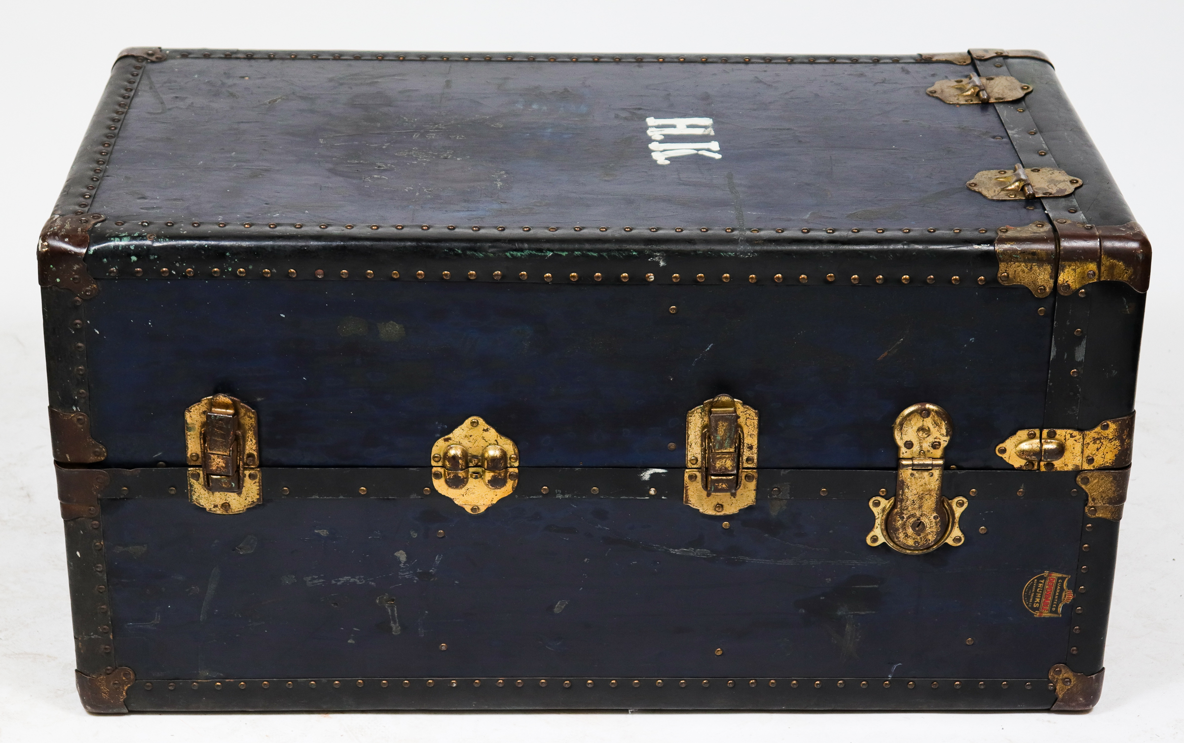 Appraisal: ANTIQUE STEAMER TRAVEL TRUNK Antique steamer travel trunk by the