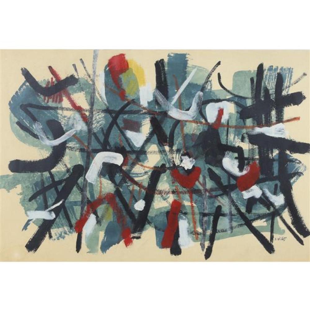 Appraisal: JOHN VON WICHT NEW YORK GERMANY - UNTITLED ABSTRACT OIL