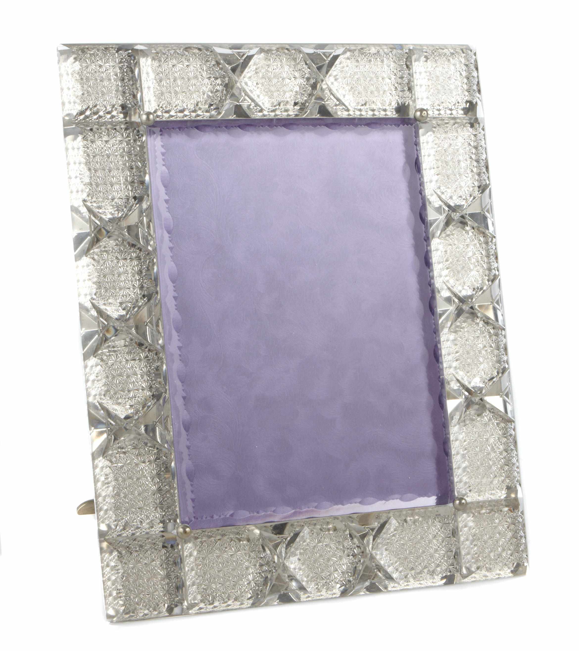 Appraisal: A cut glass picture frame height in width in