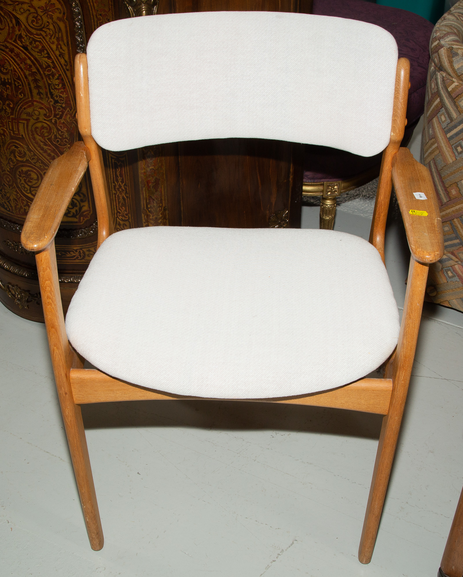 Appraisal: O D MOBLER DANISH MODERN ARMCHAIR With teak frame