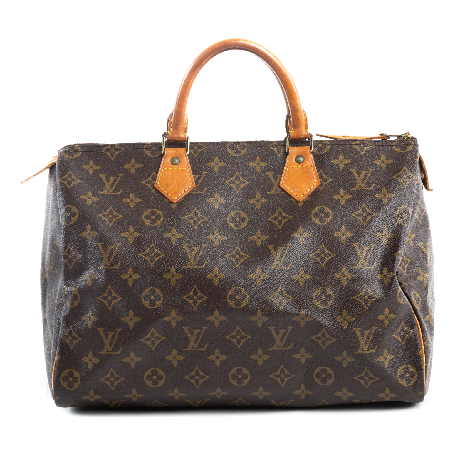 Appraisal: A LOUIS VUITTON MONOGRAM SPEEDY A brown and tan Monogram