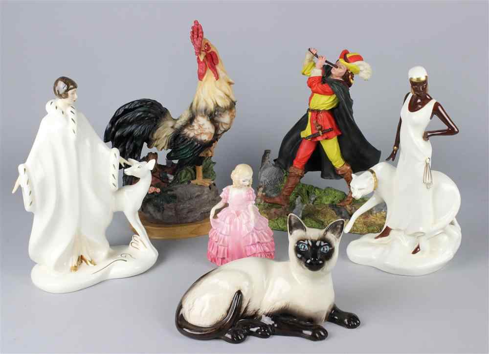 Appraisal: BESWICK CERAMIC FIGURE OF A SIAMESE CAT printed mark depicted