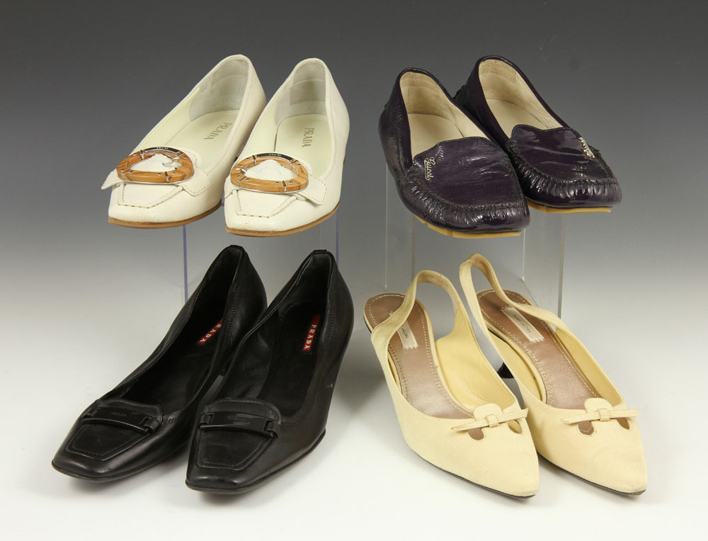 Appraisal: - Prada Marc Jacobs and Gucci Shoes Lot of four