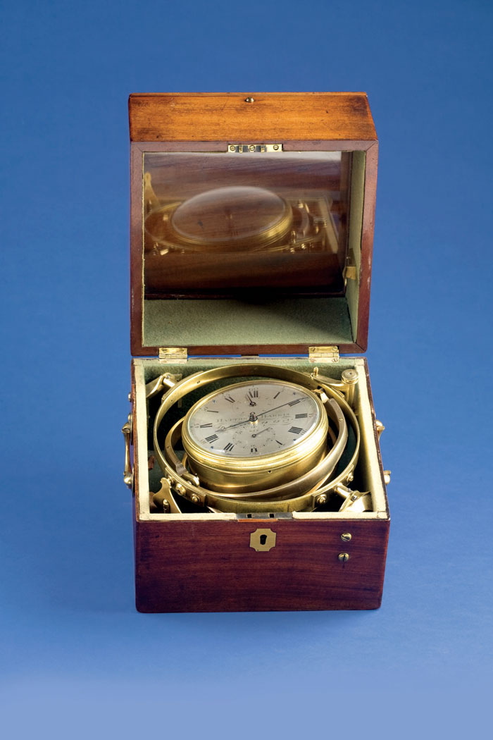 Appraisal: EIGHT-DAY MARINE CHRONOMETER HATTON HARRIS LONDON CIRCA - In original