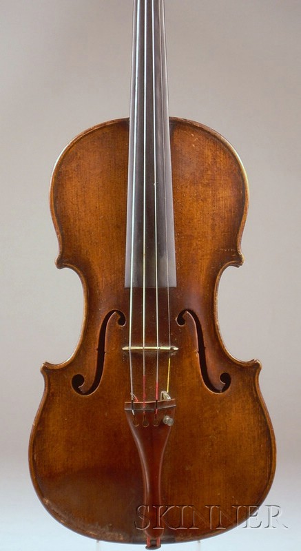 Appraisal: Violin c labeled JANUARIUS GAGLIANO length of two-piece back in