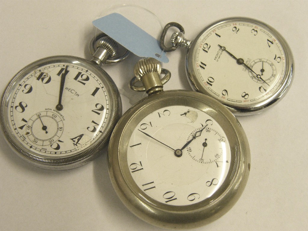 Appraisal: Two Railway nickel cased pocket watches each stamped BR M