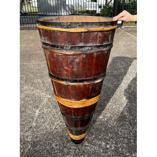 Appraisal: Large French cone form wine basket from the Haut-Rhin approx