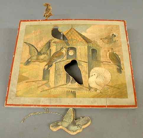 Appraisal: Lithograph-on-board puzzle game late th c prob Continental Incomplete x