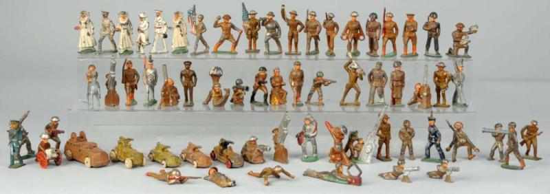 Appraisal: Lot of Dimestore Barclay Toy Soldiers Figures Description Includes approximately