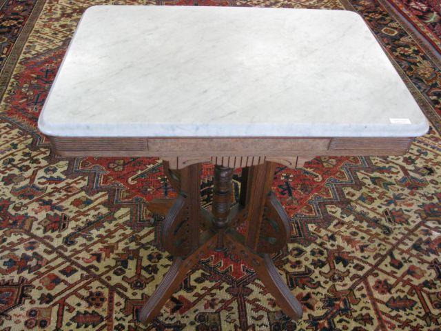 Appraisal: Victorian Marble Top Table tall x top