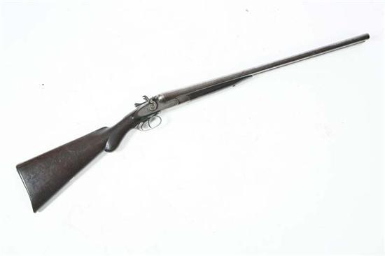 Appraisal: DOUBLE BARREL SHOTGUN American late th century Engraved signature Schoolfield