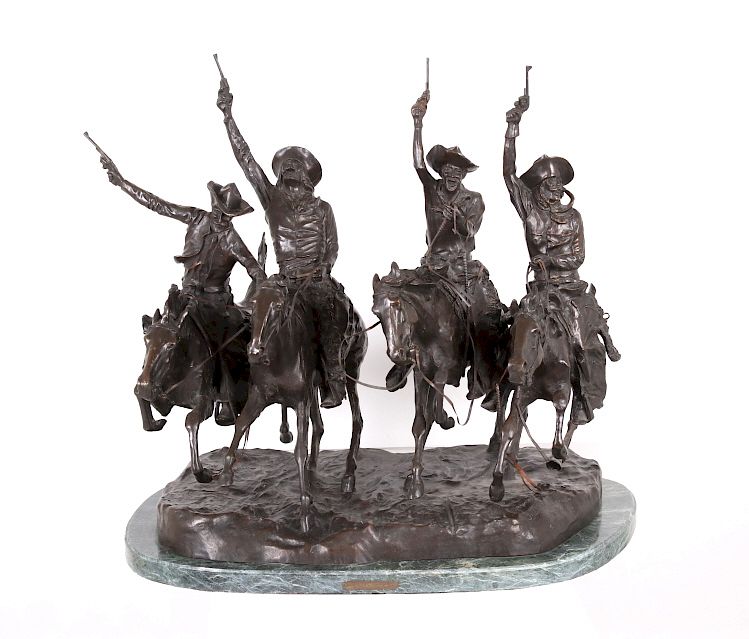 Appraisal: Frederic Remington Coming Through the Rye Bronze This is a