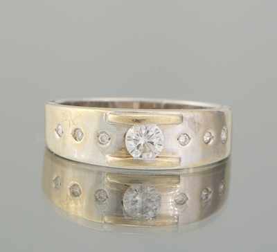 Appraisal: A Ladies' Diamond Ring k white gold band features a