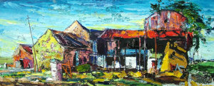 Appraisal: Kenneth Webb Irish b - The Red Barn oil on