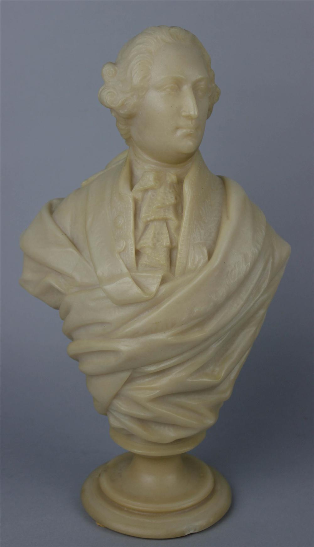 Appraisal: BUST OF LOUIS XV IN COMPOSITE MARBLE h in