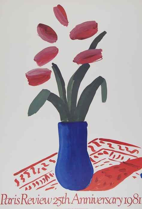 Appraisal: HOCKNEY David PARIS REVIEW th ANNIVERSARY offset lithograph in colours