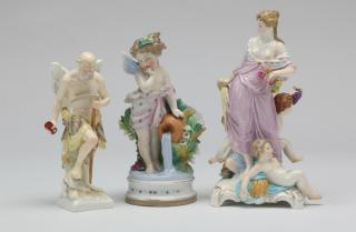 Appraisal: Early th c KPM figurines marked Three late th or