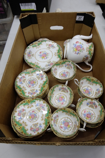 Appraisal: A collection of pottery to include Shelley Sheraton part teaset