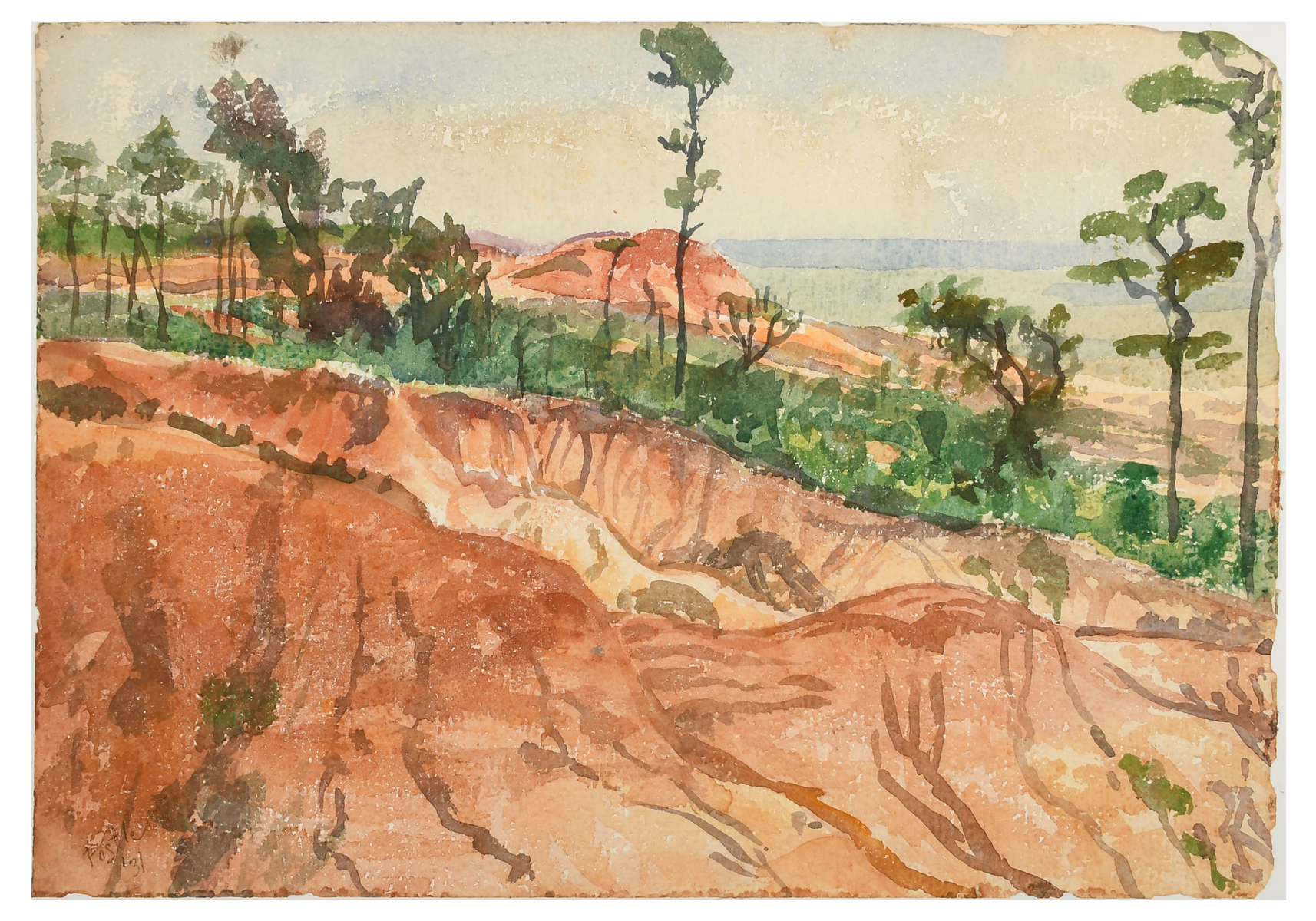 Appraisal: POSTLE Katherine Joy American - Red Clay Near Escambia Bay