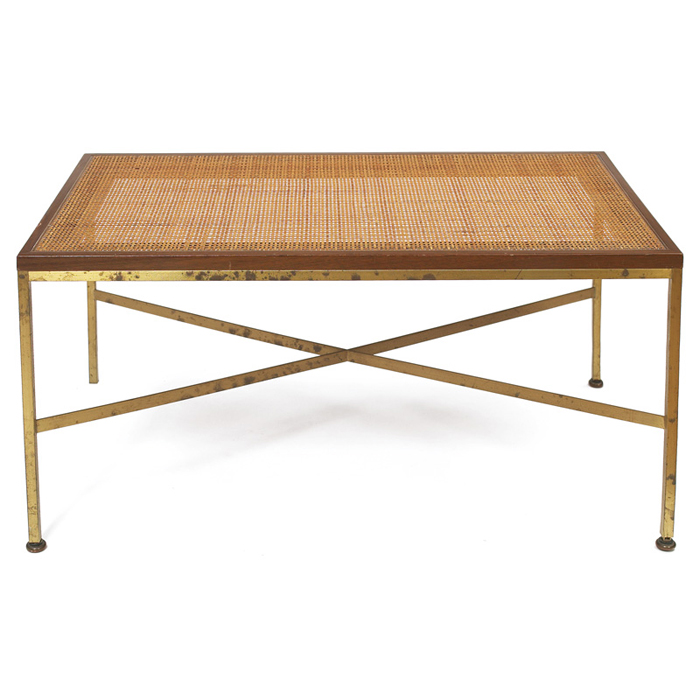 Appraisal: Paul McCobb occasional table or bench by Calvin mahogany and