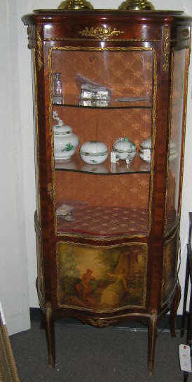 Appraisal: LOUIS XV VERNIS MARTIN DESIGN CABINET Display having three shelves