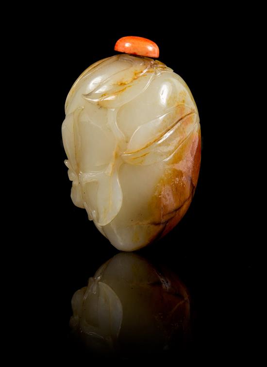 Appraisal: Sale Lot A Carved Jade Snuff Bottle of a melon