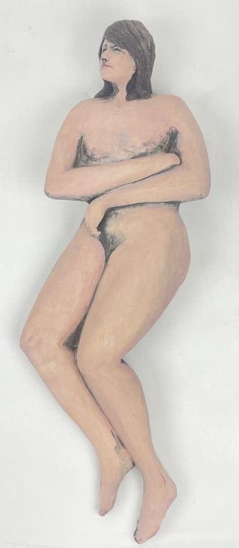 Appraisal: Michael Padgett Female Nude Ceramic Wall HangingHeight Width Piece is