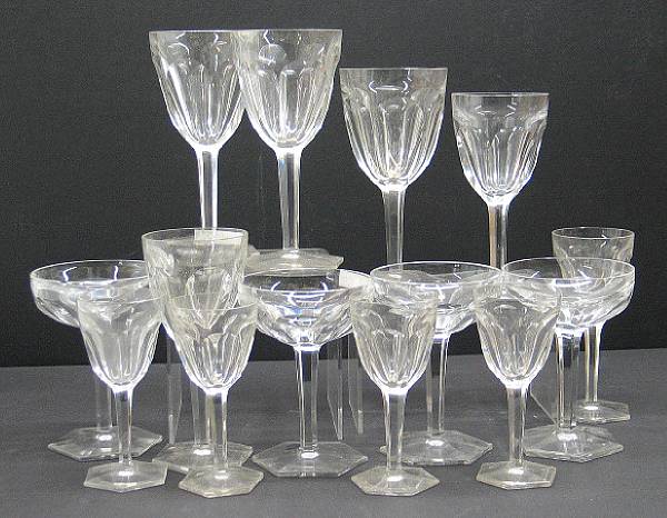 Appraisal: A suite of Baccarat stemware in the 'Compi gne' pattern