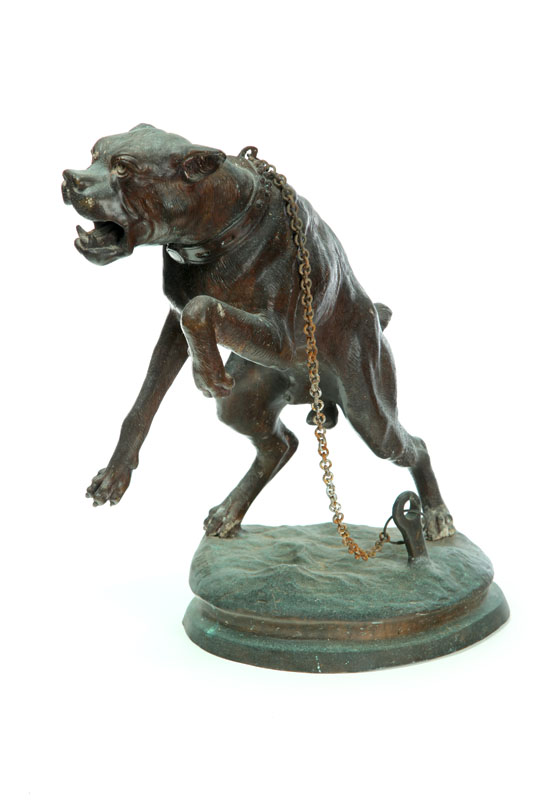 Appraisal: BRONZE SCULPTURE OF A BULL TERRIER BY CHARLES VALTON FRANCE