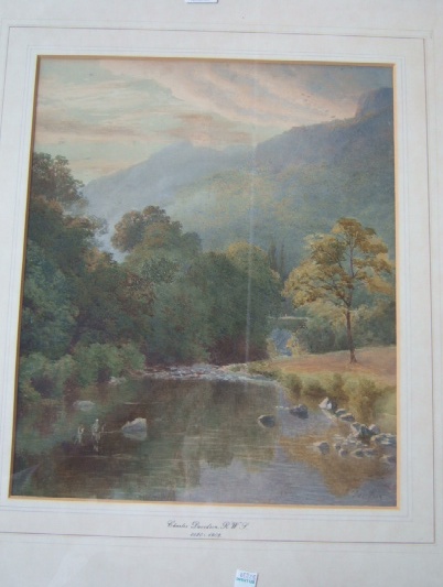 Appraisal: Charles Davidson - A quiet stretch of the river watercolour