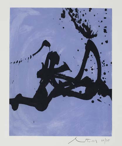 Appraisal: ROBERT MOTHERWELL Gesture III Color brushed aquatint and lift-ground aquatint