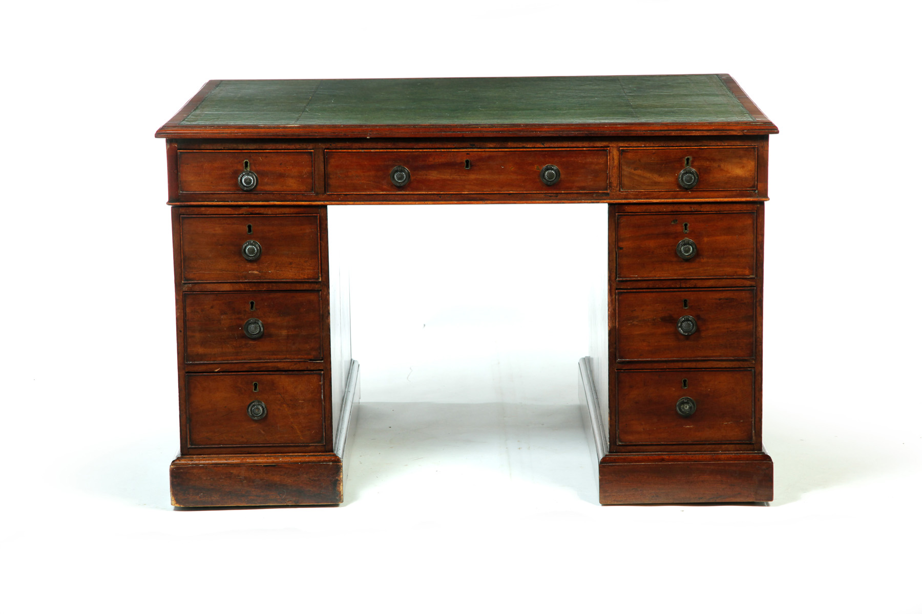 Appraisal: ENGLISH PARTNERS' DESK Fourth quarter- th century mahogany with English