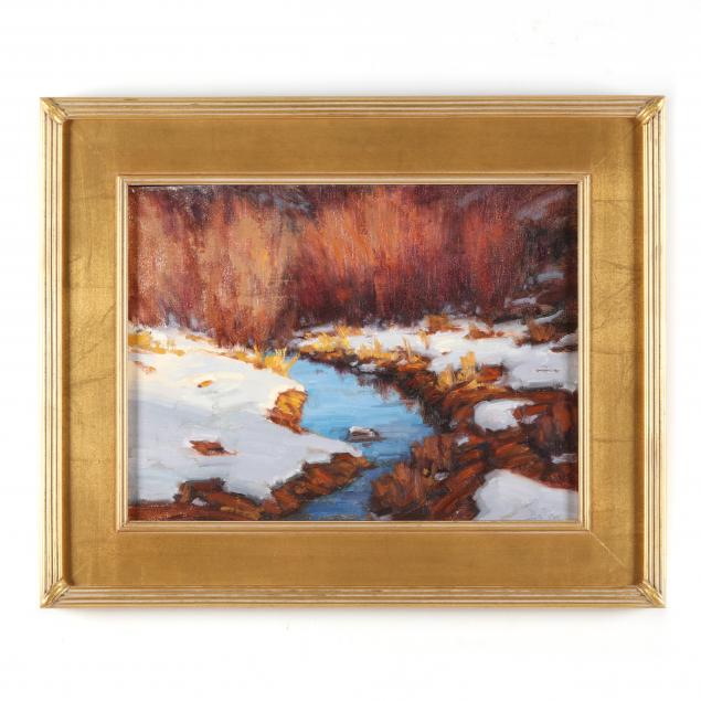 Appraisal: DAVID BALLEW AMERICAN B TURKEY CREEK MARCH Oil on linen