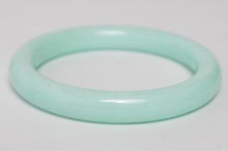 Appraisal: Chinese Green Jade Bangle Bracelet Mint green Asian approximately diameter