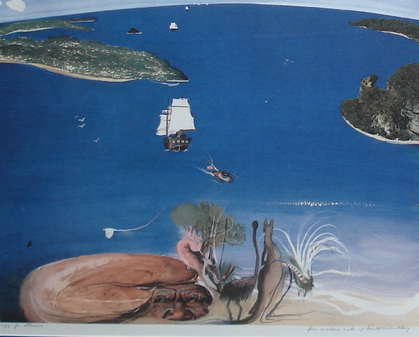 Appraisal: Brett Whiteley - The Arrival coloured lithograph signed 'Brett Whiteley'