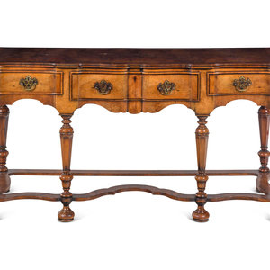 Appraisal: A William and Mary Style Walnut Serving Table First Half