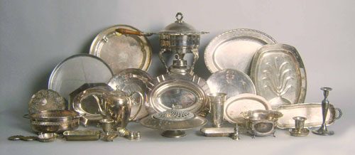 Appraisal: Large group of silver plate